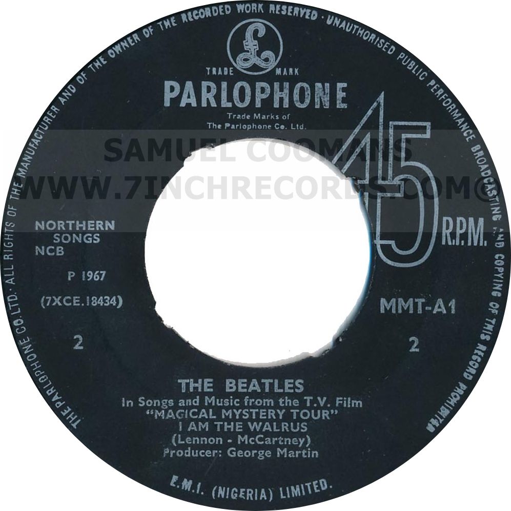 Label Bside of disc 1