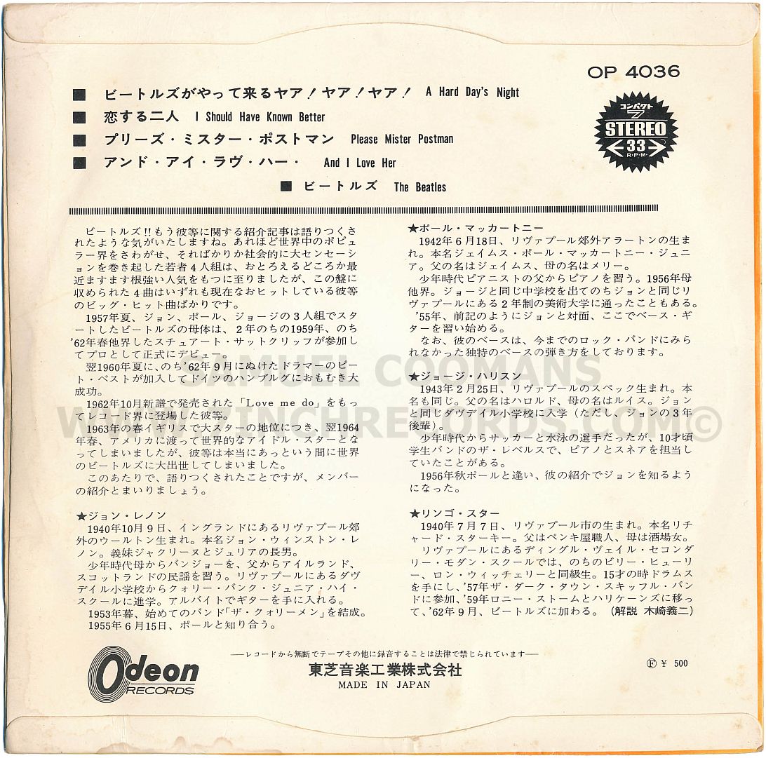 Back of sleeve