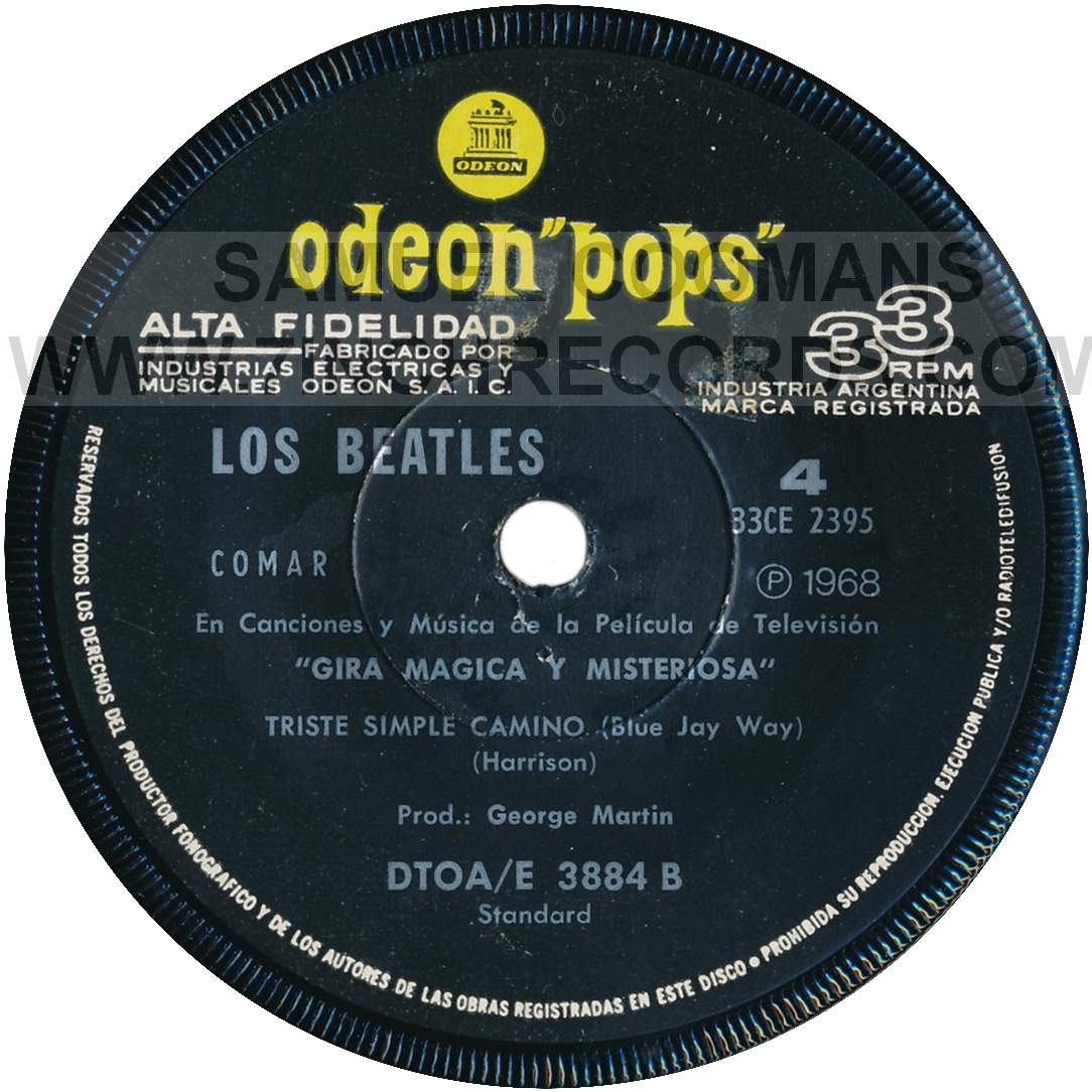 Label Bside of disc 2