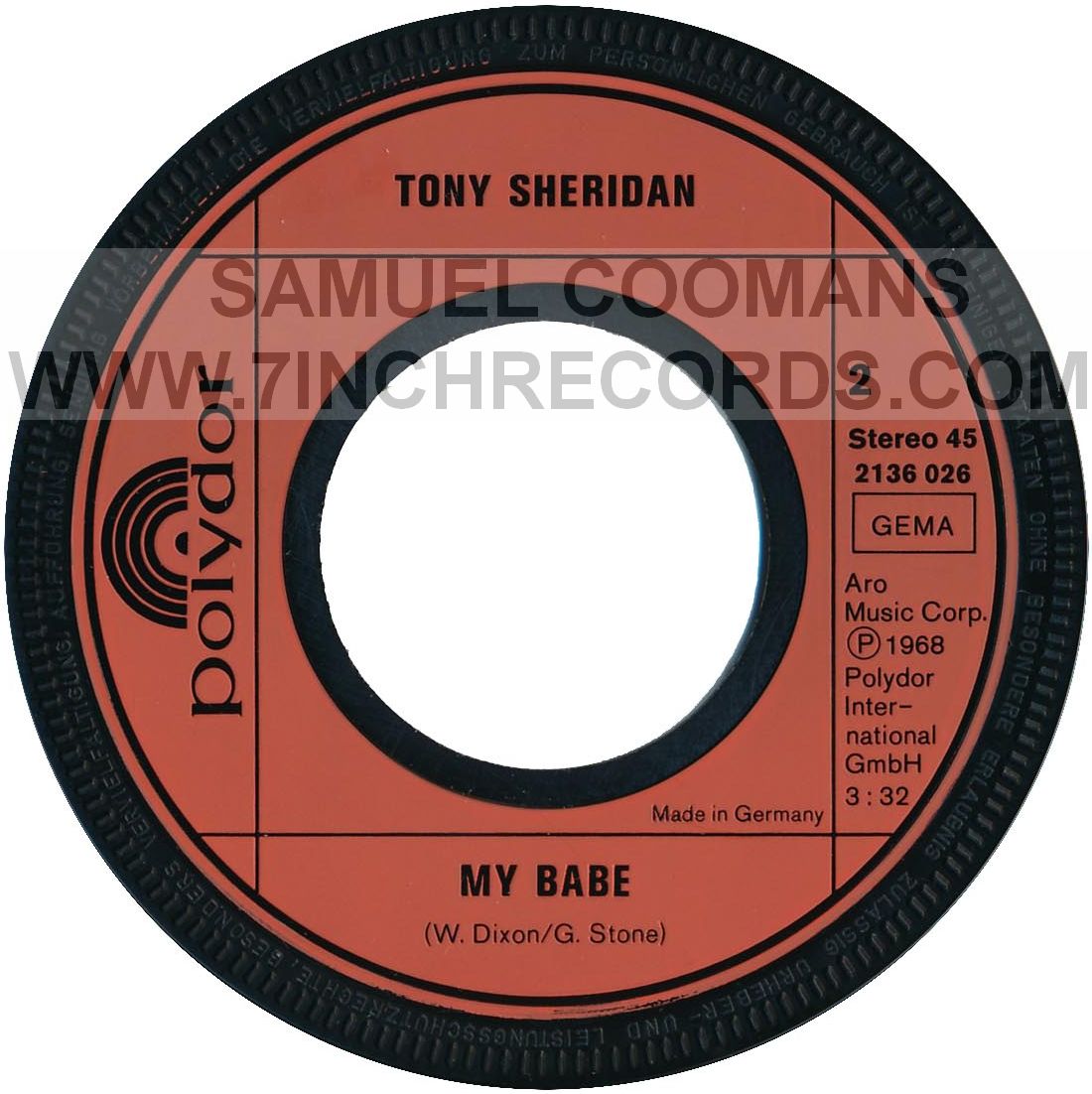 Label Bside of disc 2