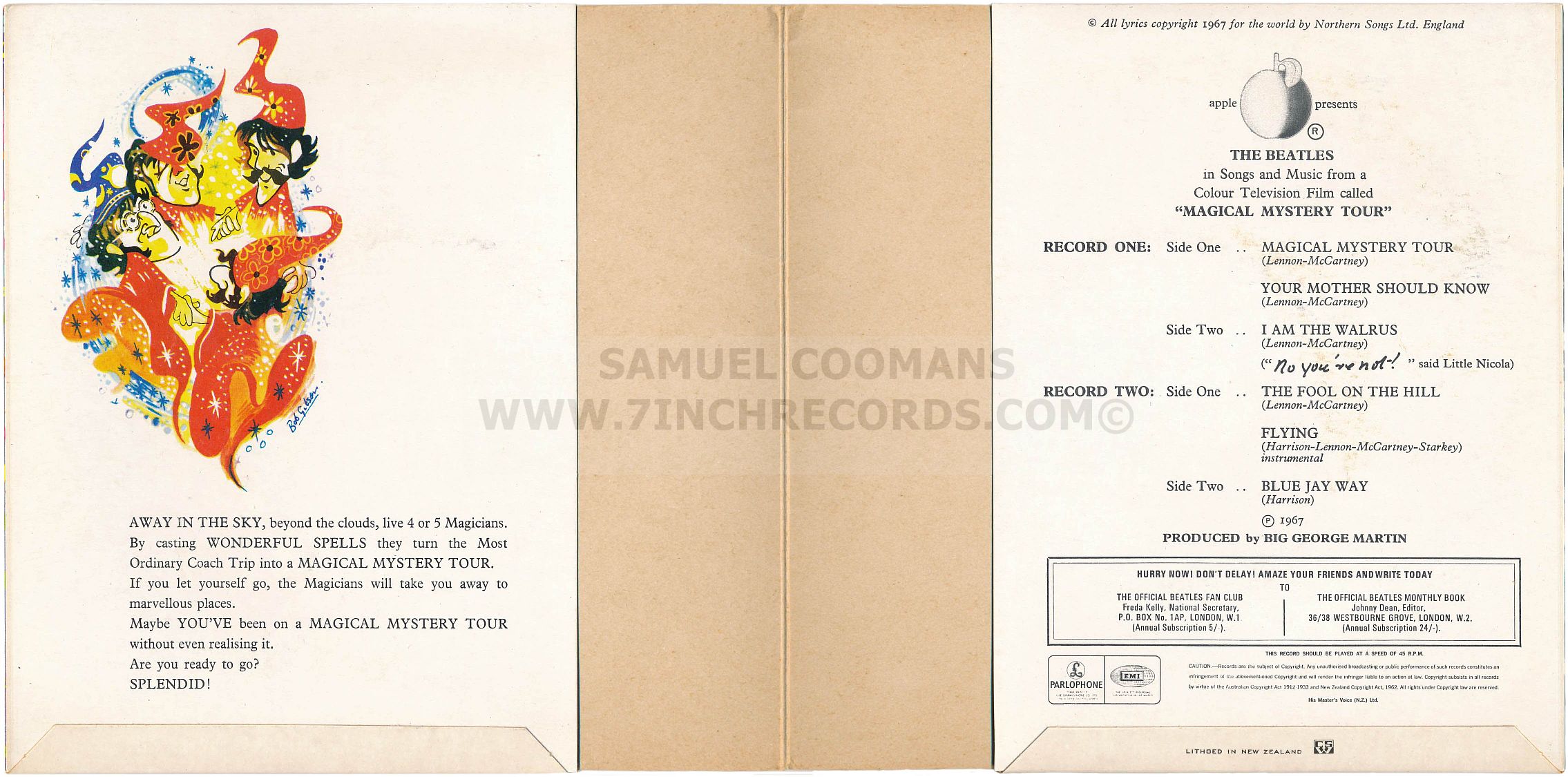 Inner Flaps of booklet