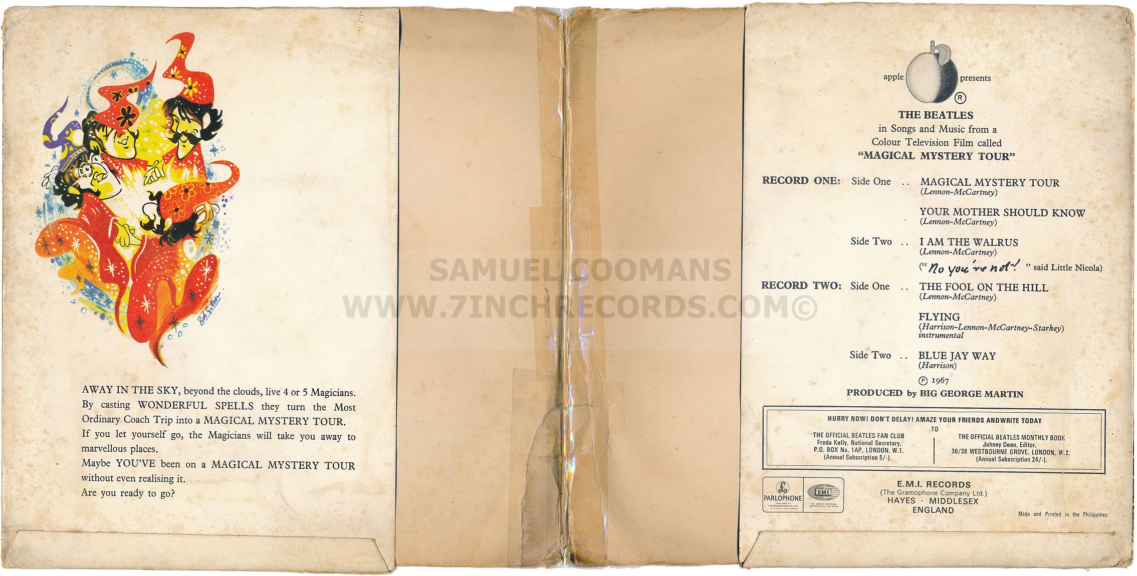 Inner Flaps of booklet