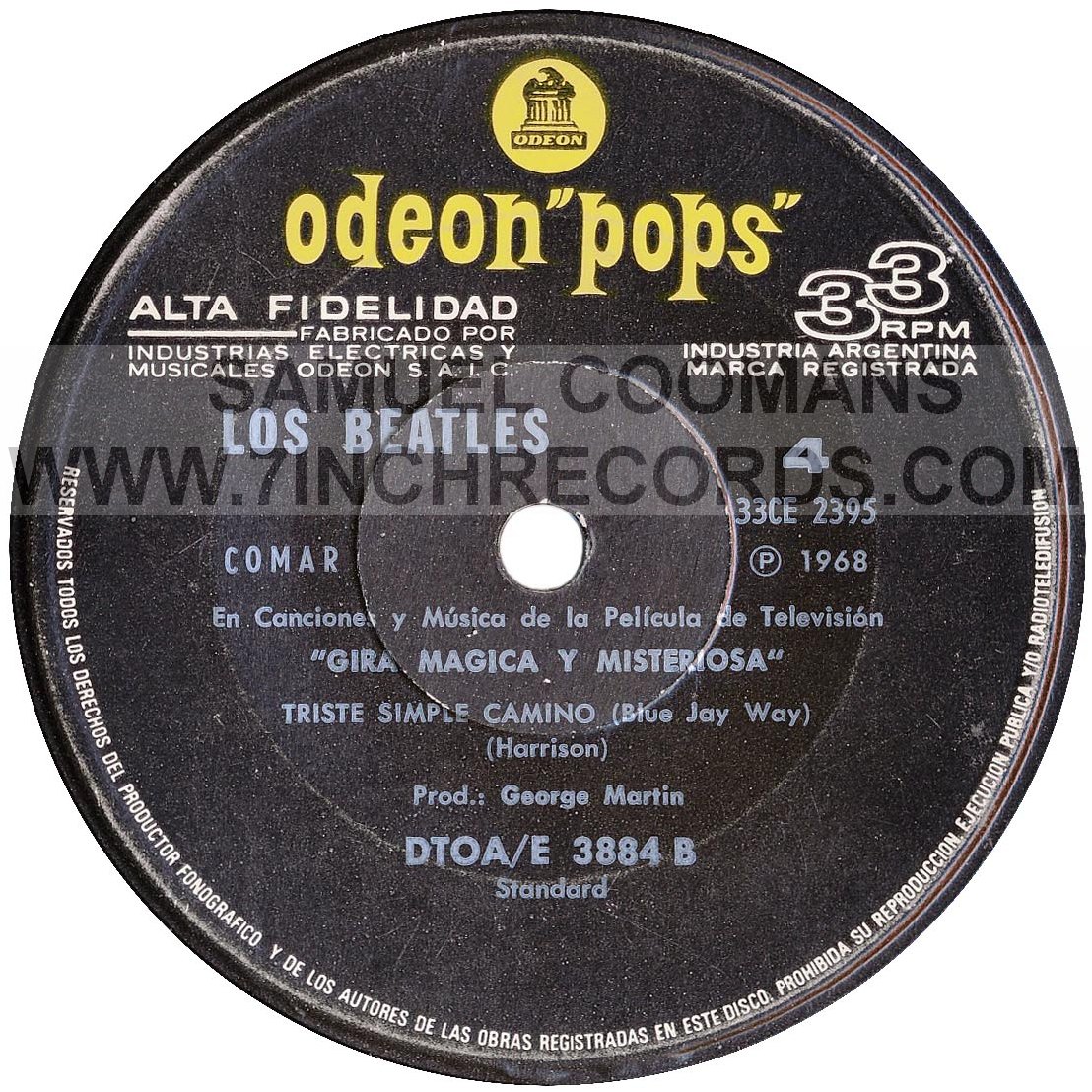 Label Bside of disc 2