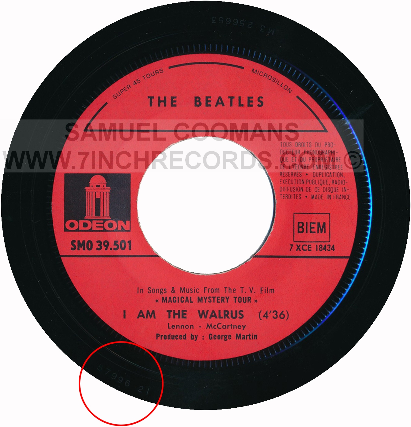 Label Bside of disc 1