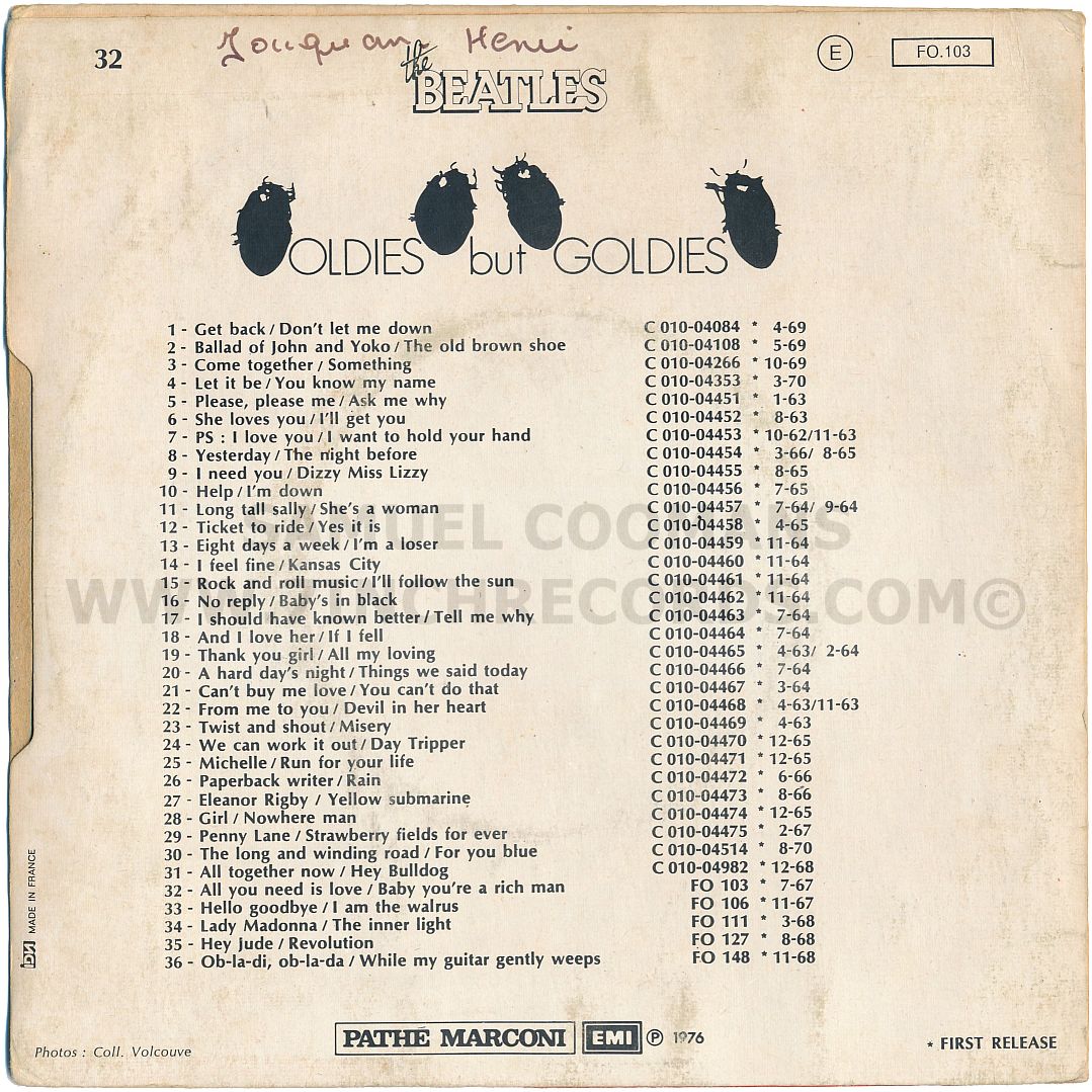 Front of sleeve