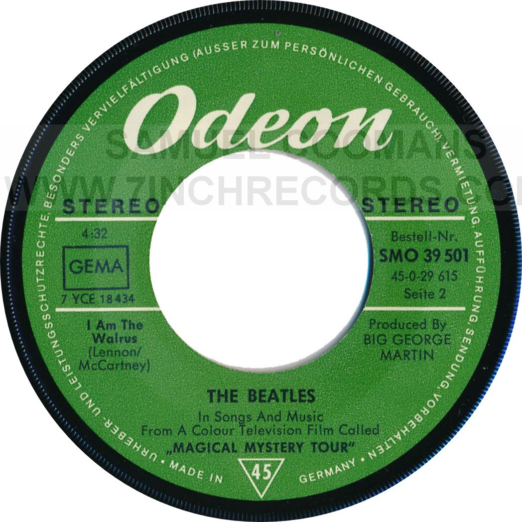 Label Bside of disc 1