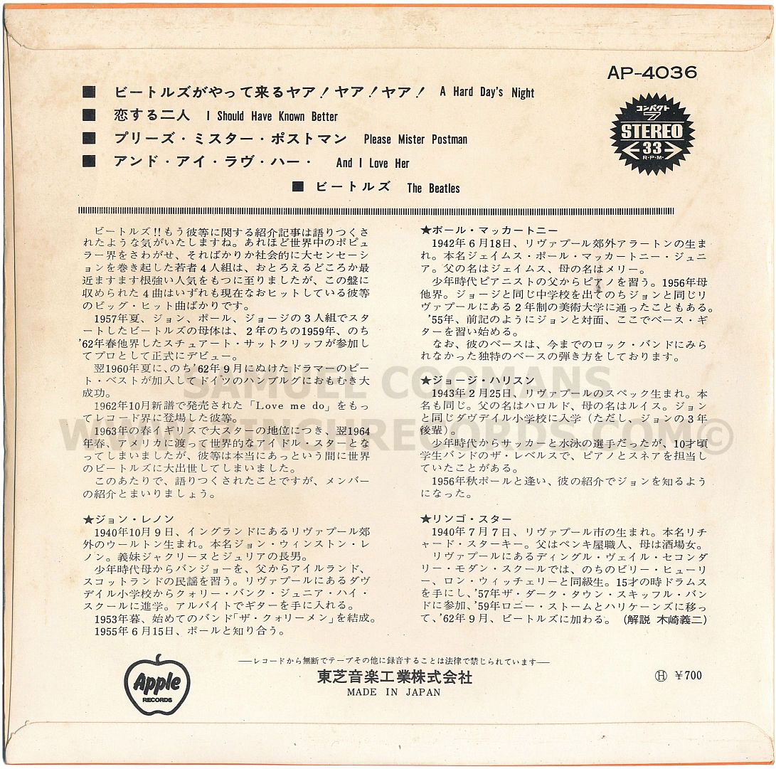 Back of sleeve