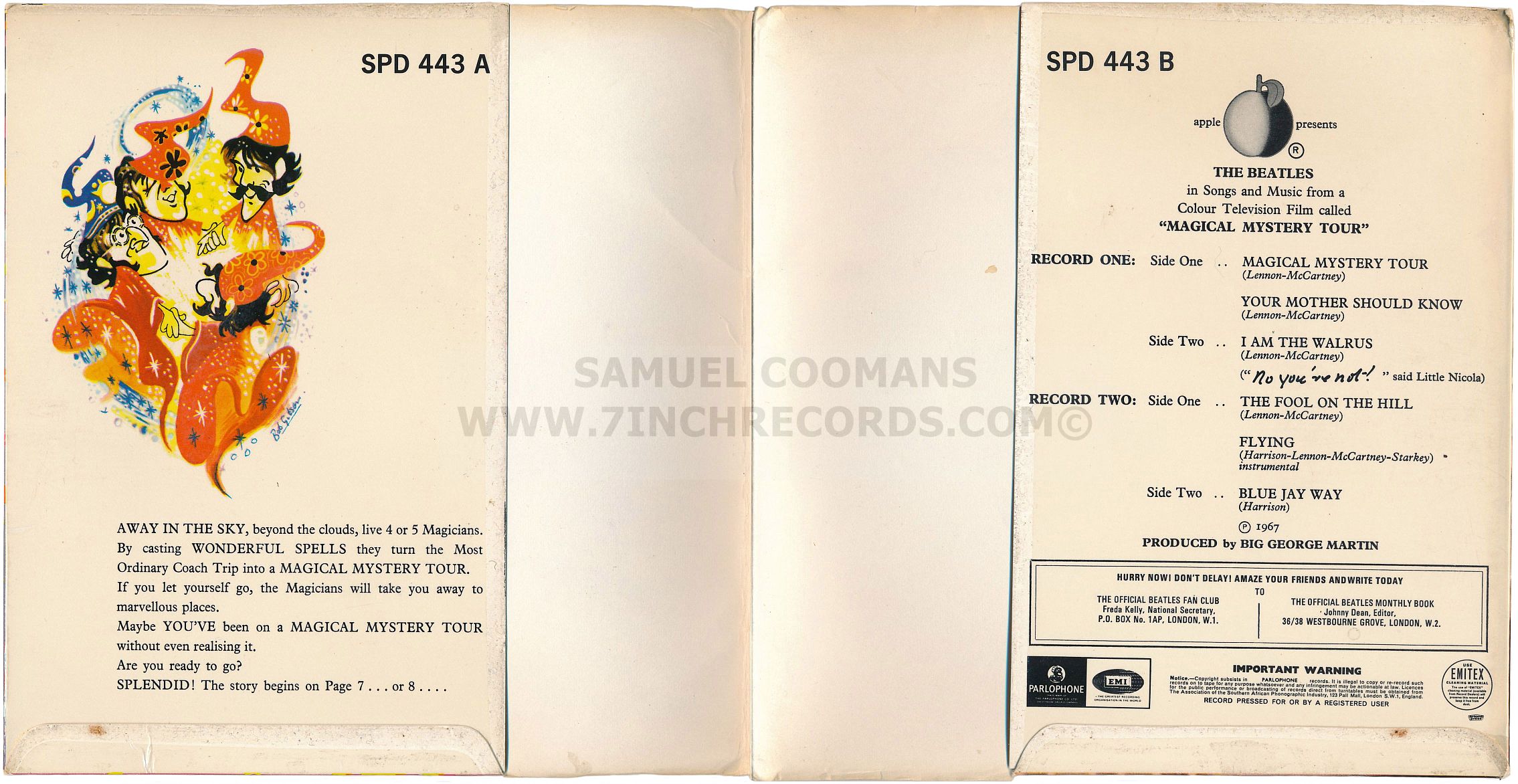 Inner Flaps of booklet