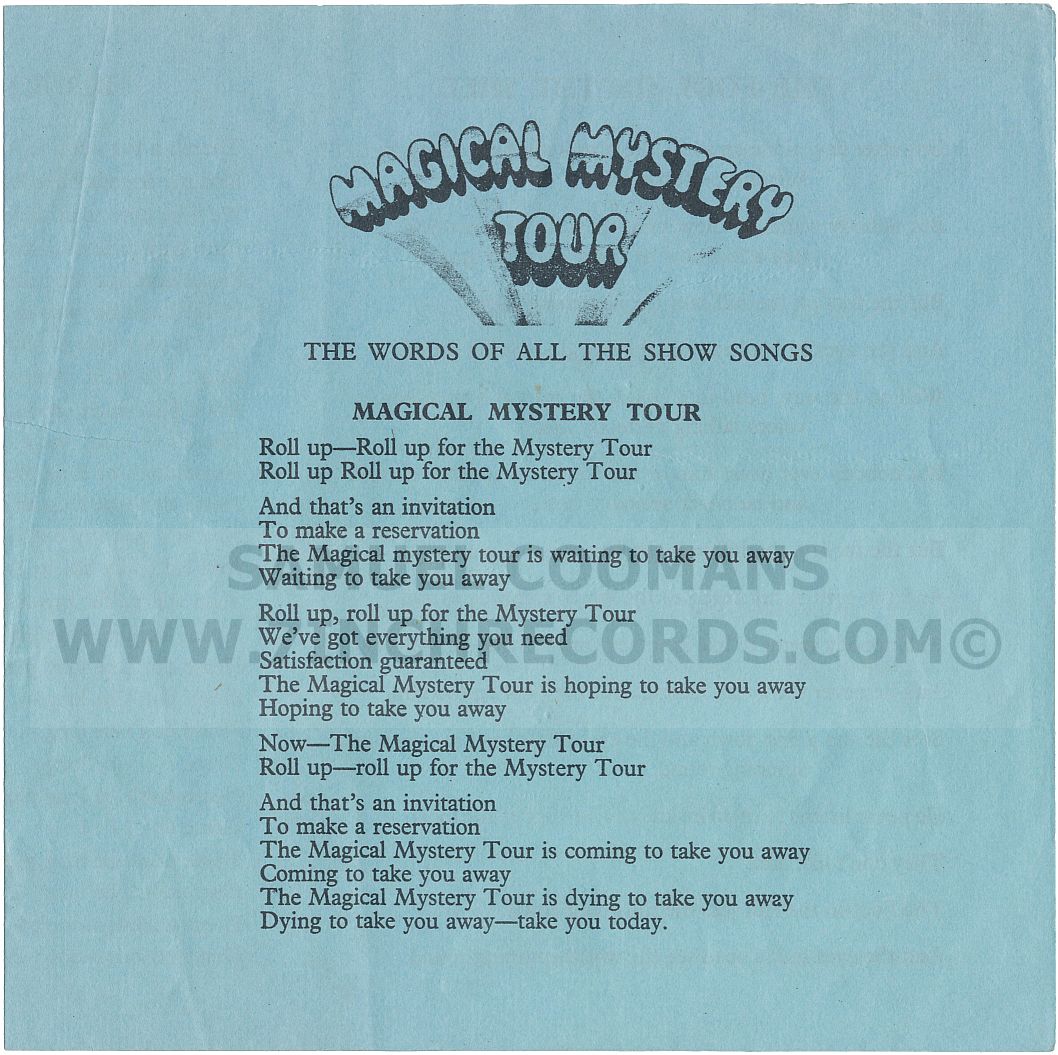 Front of booklet