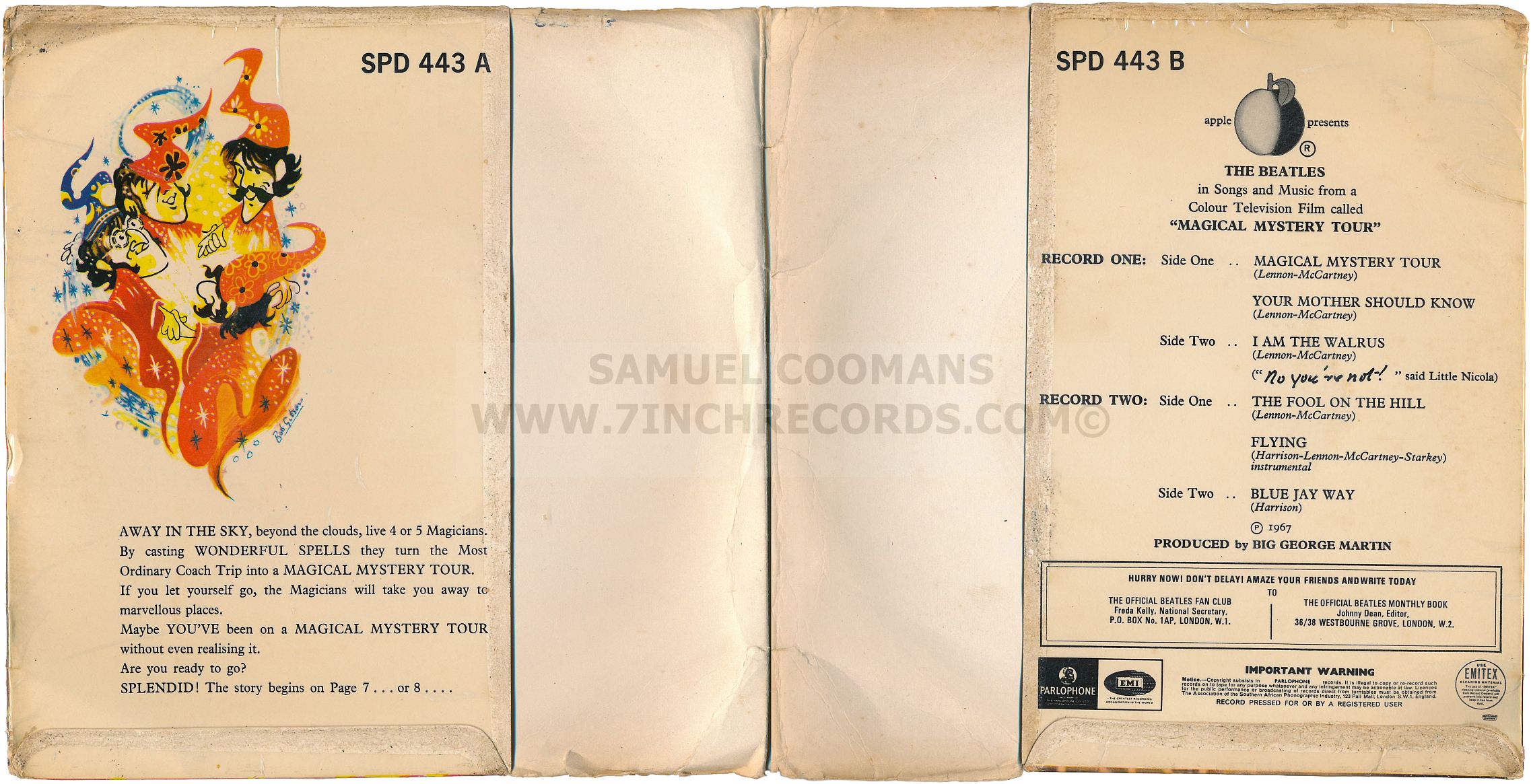 Inner Flaps of booklet