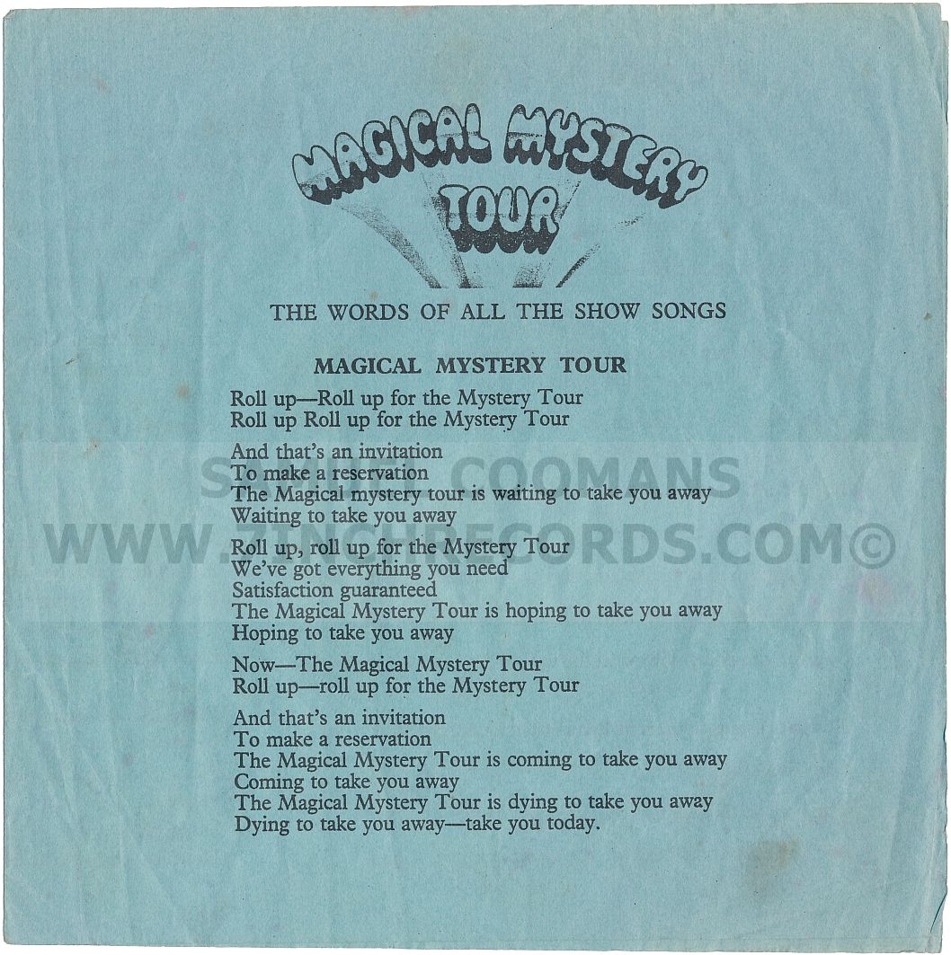 Front of booklet